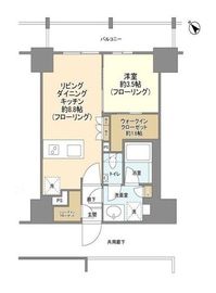 ピアース赤坂 5階 間取り図