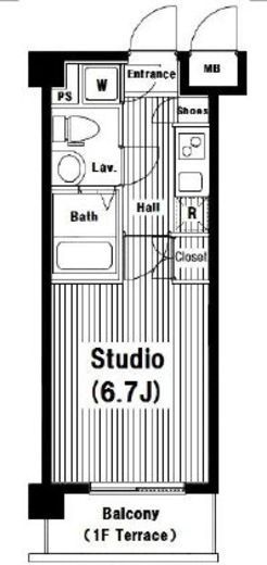 グランド・ガーラ南麻布 1階 間取り図