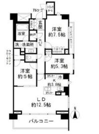 ブランズ文京白山 3階 間取り図