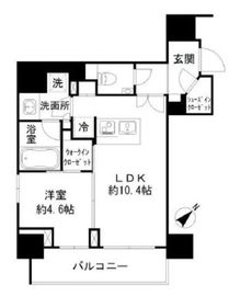 パークリュクス日本橋大伝馬町 4階 間取り図