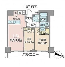 ディアナコート目黒 1階 間取り図