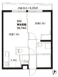 スペックハウス白金台 303 間取り図