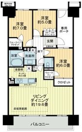 亀戸レジデンス 12階 間取り図