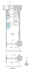 ルフォンプログレ清澄白河プレミア 1102 間取り図