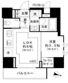 ピアース麻布十番 8階 間取り図