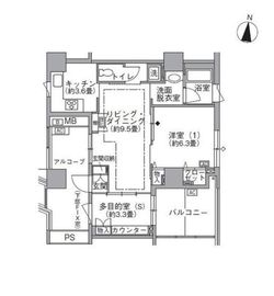 東雲キャナルコートCODAN 19-307 間取り図