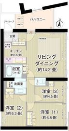 ガーデニエール砧ウエスト 623 間取り図