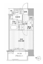 コスモグランス南品川 406 間取り図