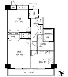 レジディア六本木檜町公園 702 間取り図