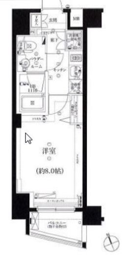 スパシエグランス学芸大学 5階 間取り図