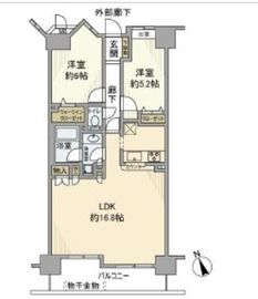 東急ドエルアルス目黒不動前 3階 間取り図