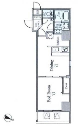 フレールコート錦糸公園 501 間取り図