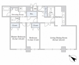 ウィスタリアハイツ一番町 902 間取り図