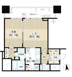 芝パークタワー 10階 間取り図