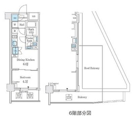 バウスフラッツ中野坂上 605 間取り図