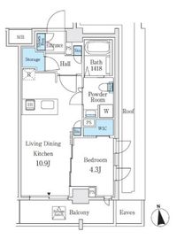 バウスフラッツ中野坂上 704 間取り図