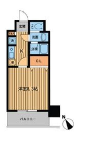 プライムアーバン門前仲町 409 間取り図