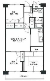 三田ナショナルコート 4階 間取り図