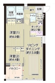 ガーデニエール砧ウエスト 447 間取り図