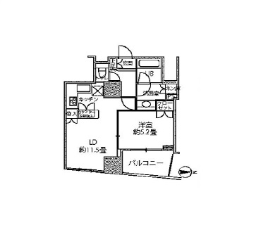 カスタリアタワー品川シーサイド 704 間取り図