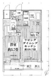 グランフォークス神田イーストタワー 1101 間取り図