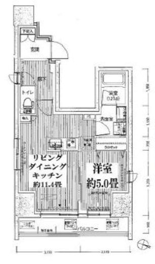 グランフォークス神田イーストタワー 806 間取り図