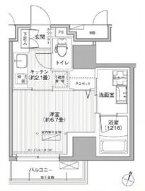 グランフォークス神田イーストタワー 1205 間取り図