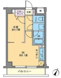 カスタリア千駄ヶ谷 204 間取り図