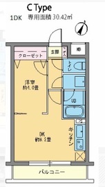 カスタリア千駄ヶ谷 402 間取り図