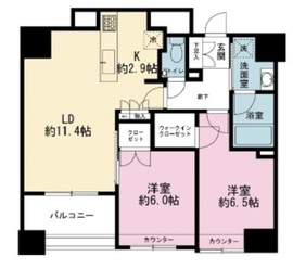 インプレスト東京八丁堀ル・サンク 5階 間取り図