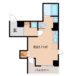 プラティーク月島 701 間取り図