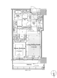 グローバルフロントタワー 23階 間取り図