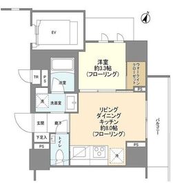 ピアース麻布十番 8階 間取り図