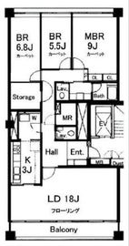 広尾ホームズ 9階 間取り図