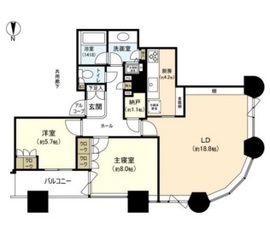 センチュリーパークタワー 36階 間取り図