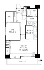 河田町ガーデン 4-207 間取り図