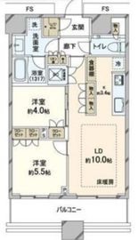 勝どきザ・タワー 49階 間取り図