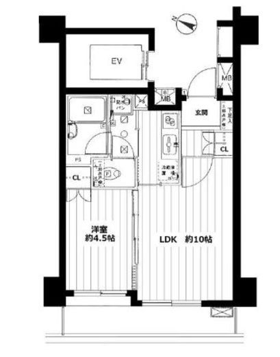 アールヴェール小石川 3階 間取り図