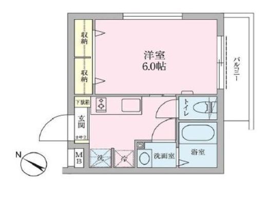 モン・シャトー代々木 102 間取り図