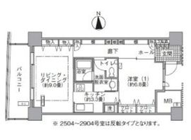 アクティ汐留 2904 間取り図