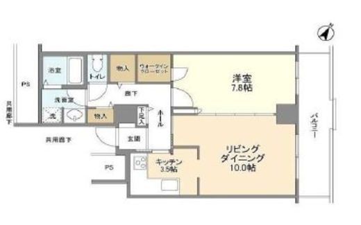 トルナーレ日本橋浜町 36階 間取り図