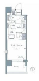 プレジリア新富町 1106 間取り図