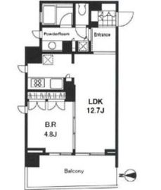 KDXレジデンス南麻布 802 間取り図