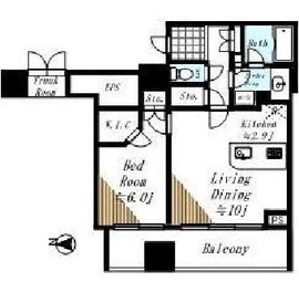 ワールドシティタワーズ アクアタワー 21階 間取り図