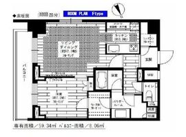 グランドコンシェルジュ六本木 20階 間取り図