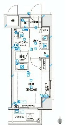 ガリシア浜松町 5階 間取り図