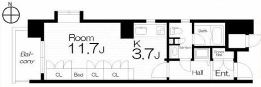 アーバンクリスタル九段下 3階 間取り図