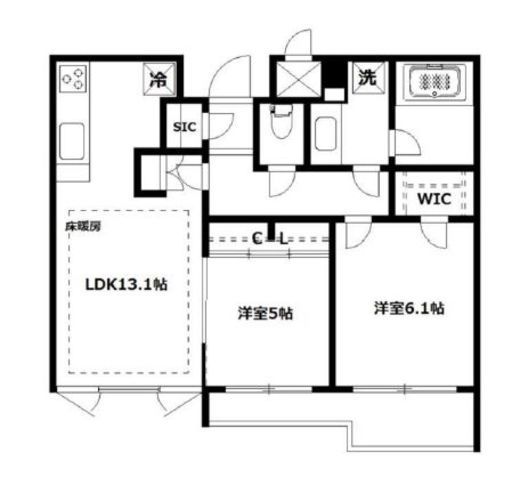 シティタワー大井町 8階 間取り図