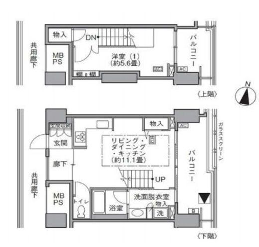 東雲キャナルコートCODAN 17-1110 間取り図