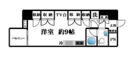 アクシア新宿御苑 9階 間取り図